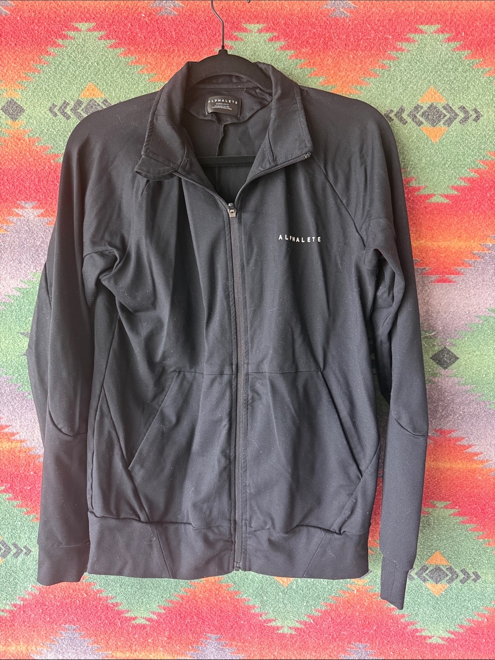 Alphalete Black Performance Full-Zip Track Jacket
